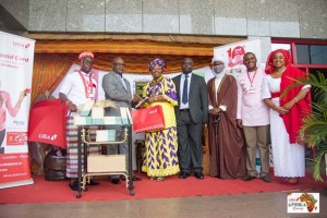 UBA Donates to BROLL GHANA LTD on 10th Anniversary; L-R UBA Staff E. Amekplenu 2nd Runner UP Best dressed Staff on UBA Ghana Africa Day celebration; Kofi Ampong MD Broll Ghana Ltd; Abiola Bawuah, MD/CEO, UBA Ghana Ltd; Tony Sekyere, Head Property Management Broll Ghana Ltd.; UBA Staff E. Sackey Joint Winner Best Dressed; Nii-Kpani Addy, UBA Strategic Relationships Manager; and Katherine Woode, Head Corporate Communications recently