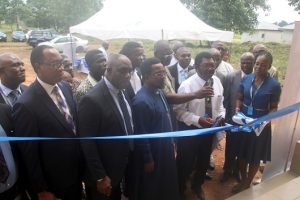 Left: Registrar, Chukwuemeka Odumegwu Ojukwu University (COOU), Okwuchukwu Okechukwu; Team Lead, Medium and Local Corporates, South East, Ecobank Nigeria, Jovita Okeahialam; Vice Chancellor, COOU, Professor Fidelis Okafor and Team Lead, Non Core Public Sector, Ecobank Nigeria, Solomon Ndukwe, at the handover of a 100 seater lecture theatre to COOU, Igbariam, Anambra State on Monday.