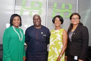 L-R: Executive Director, Heritage Bank, Mary Akpobome; Special Adviser to Lagos State Governor on Sports/Chairman, Lagos State Sports Commission, Ayodeji Tinubu; Heritage Bank Skoolympics Ambassador, Mary Onyali and Divisional Head, Retail/SME, Heritage Bank, Ori Ogba, during the bank’s Skoolympics Stakeholders meeting in Lagos on Friday.