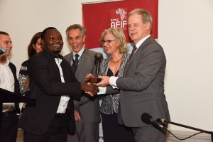 AFIF 2015 Entrepreneurship Award winner - Lazaro Mwakipesile, head of Raphael Group (Tanzania)