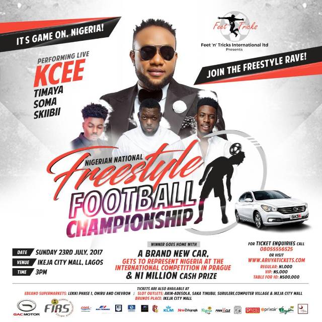 Ikeja City Mall hosts Maiden Edition of Nigerian National Freestyle Football Championship on Sunday