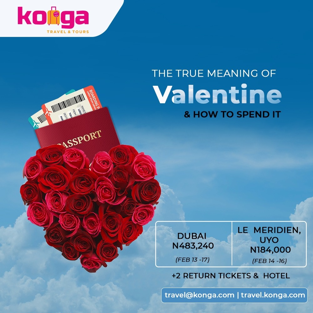 Konga Travel shares true meaning of Valentine, how to celebrate it