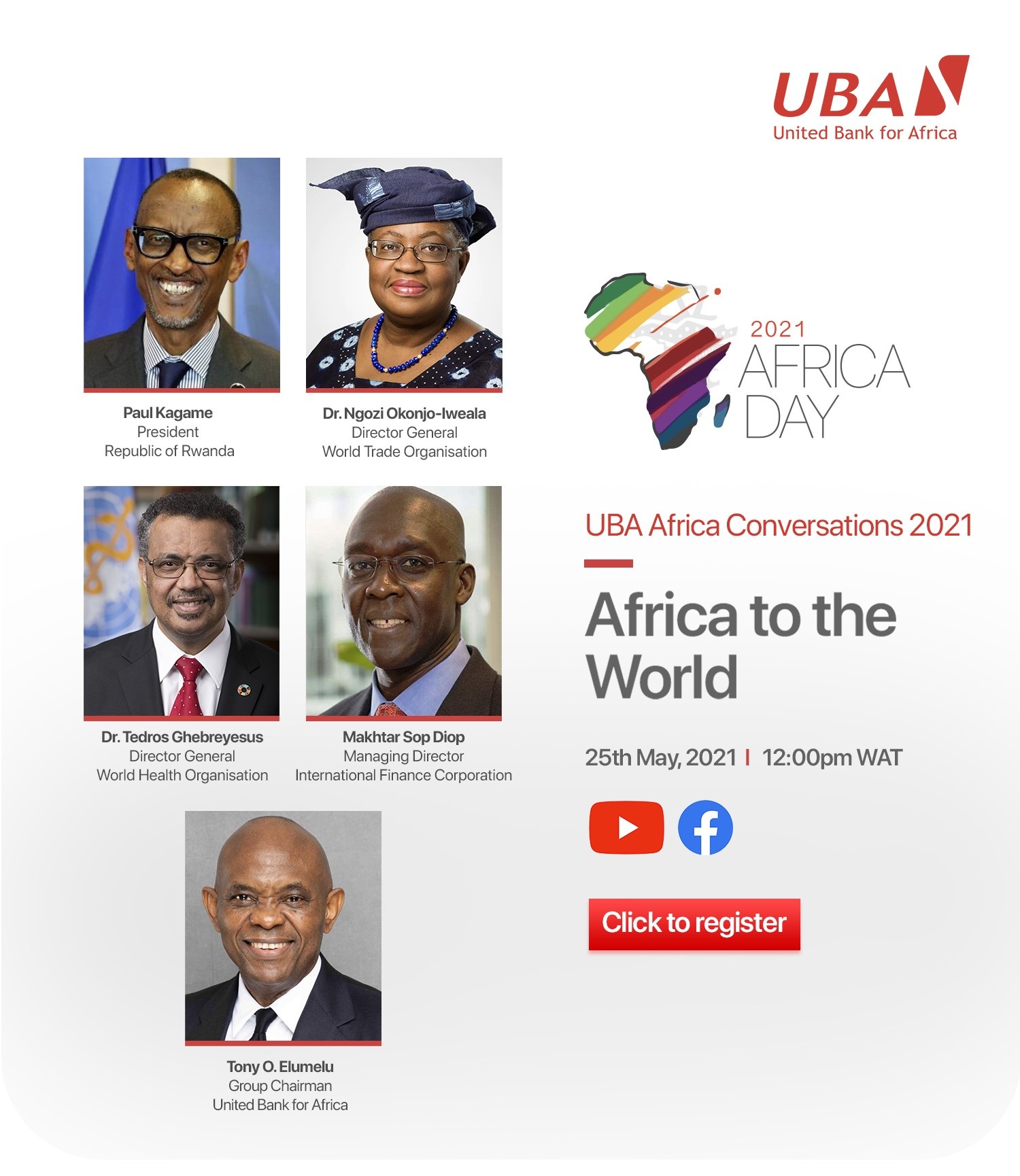 UPDATE-UBA Africa Conversations 2021: Elumelu, President Kagame, Okonjo-Iweala, Other Africa’s Global Leaders Celebrates