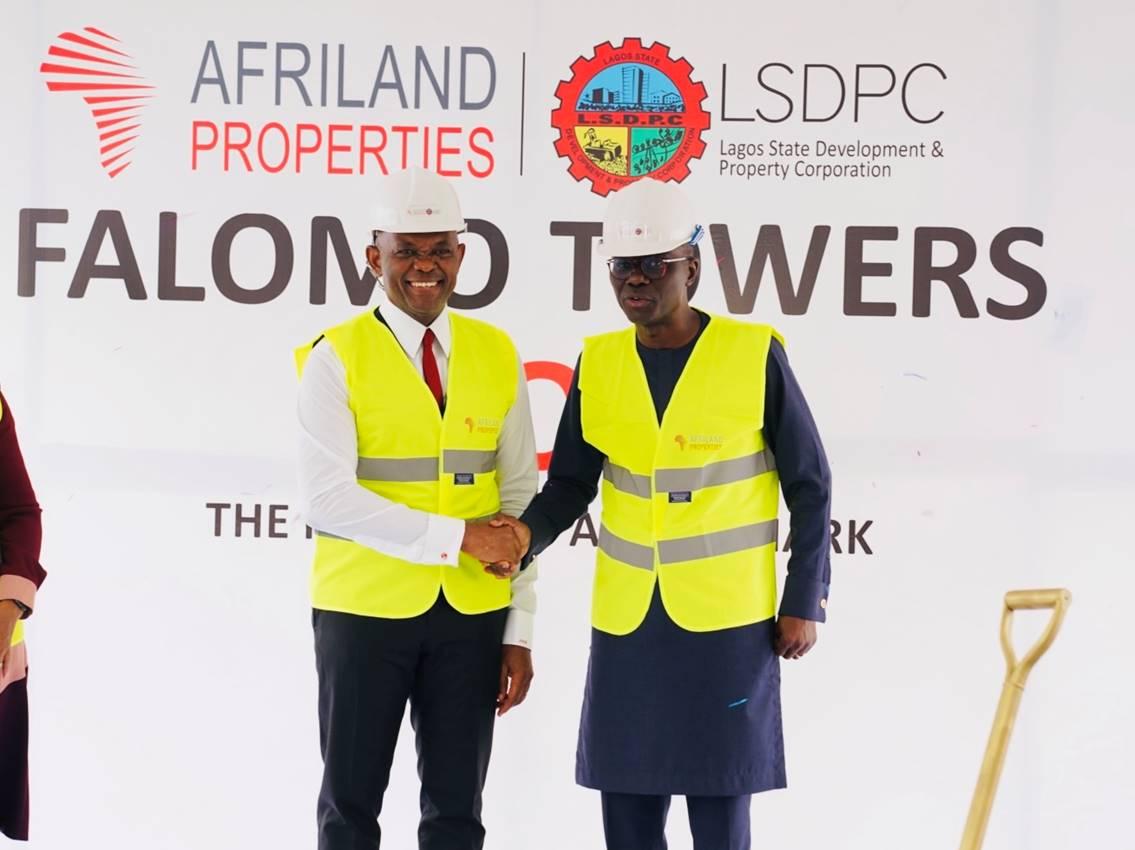 Governor Sanwo-Olu, Tony Elumelu, Officially Launch the Development of the New Falomo Towers