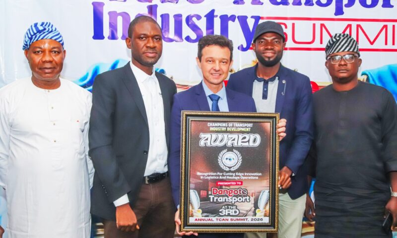 Dangote Cement Transport Wins TCAN Award for Championing Transport Industry Development