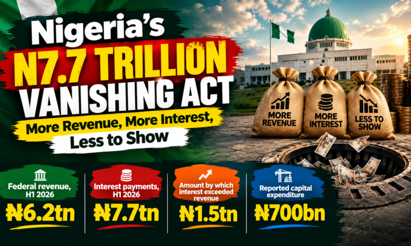 Nigeria’s N7.7 Trillion Vanishing Act: More Revenue, More Interest, Less to Show
